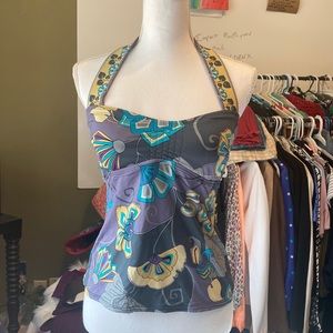 Perry Ellis Halter Tankini -  Like New - Size Medium - RARE
